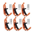 thumbnail image 2 of 6 piezas de abrazaderas de goma metálicas resistentes con tornillos de fijación, ligeras y de liberación rápida para coche. Naranja, 2 of 9