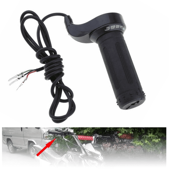 7/8"/22mm Full Twist E-Bike Throttle 3 Wire Replacement for 24V 36V 48V Scooter Bicycles,Pocket Bikes,Mini Chopper&Go Kart