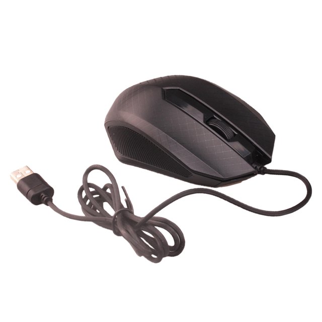 Ratón óptico para Juegos Ratón Ergonómico con Rueda de Desplazamiento de 3 Y 1200 Ppp con Cable USB Soledad Ratón óptico para juegos