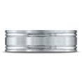 thumbnail image 3 of Benchmark� 18k Gold 7mm Comfort-fit Satin-finished With Parallel Grooves Carved Design Wedding Band Ring, 3 of 9