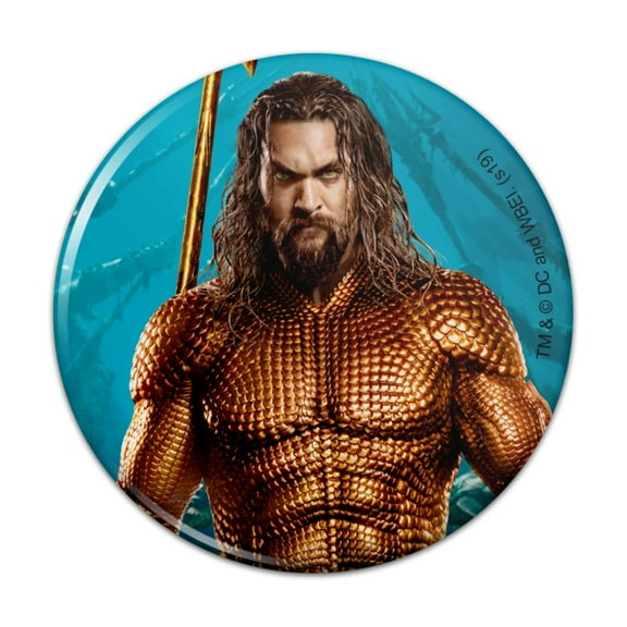 Aquaman Movie Jason Mamoa Full Costume Kitchen Refrigerator Locker Button Magnet