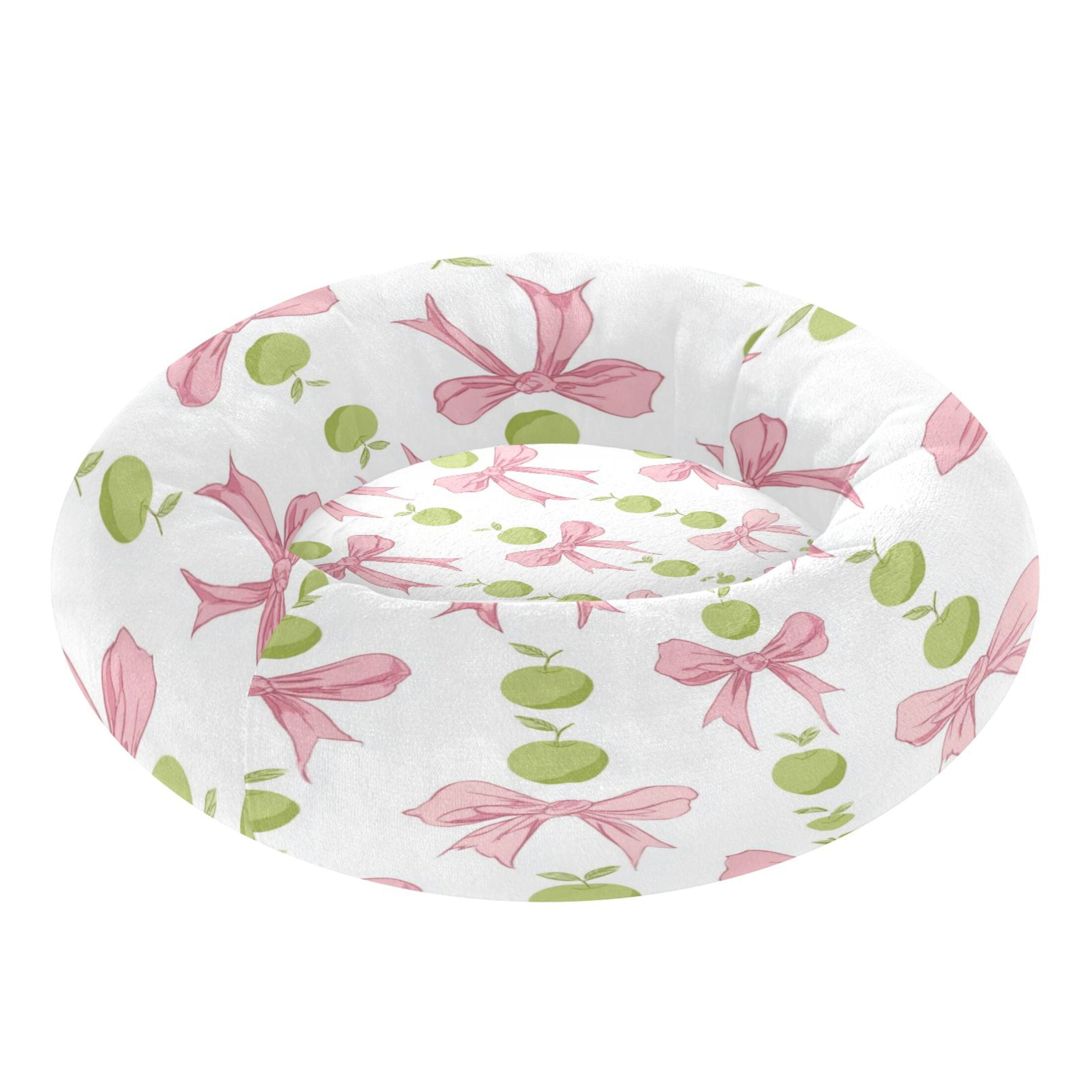Iauyy Pet Couch Donut Cat Bed for Indoor Cats/Small Dogs Washable & Machine with Non-slip Bottom Calming Cat Furniture, Fashionable Patterns (XS)
