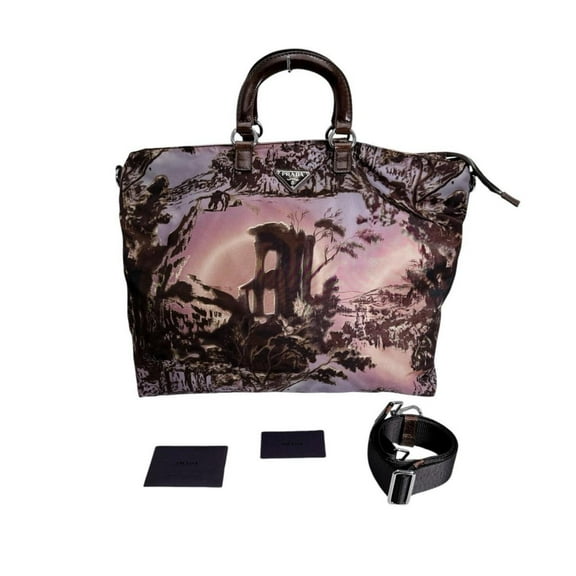 Pre-Owned Prada PRADA Handbag BN2044 Nylon Brown (Good)