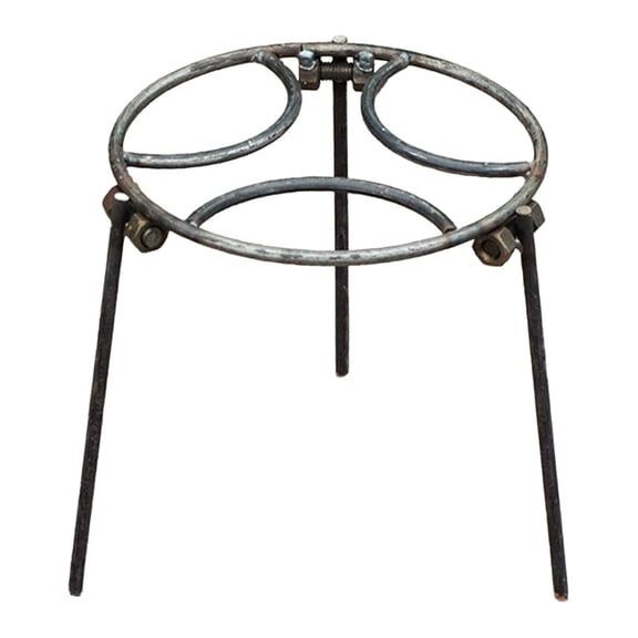 GARENDE Campfire Tripod Open Fire Cooking Stand BBQ Pan Folding Camping Tripod Grill 19cm