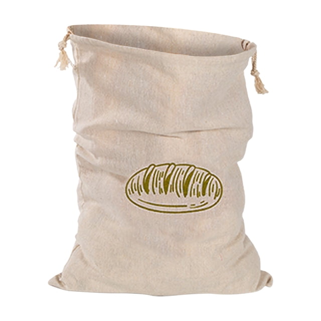 Birdeem Sac de Pain Réutilisable avec Cordon pour Pain, Sacs de Pain en Lin, Rangement des Aliments, Cuisine, Sacs de Rangement pour Pain Naturel Non Blanchi