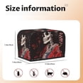 thumbnail image 5 of Kdxio Geisha Skeleton With Flowers Print Toaster Cover Bread Machine Cover Fits for Most Standard 2 Slice Toasters,Keep Toaster Free From Dust And Fingerprint Oven Dustproof Cover, 5 of 7
