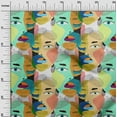 thumbnail image 3 of oneOone Viscose Chiffon Aquamarine Green Fabric Abstracts Fabric For Sewing Printed Craft Fabric By The Yard 42 Inch Wide, 3 of 6