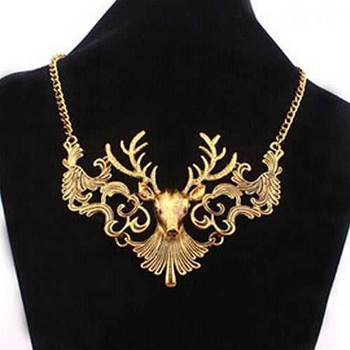 Details about   New Real Solid 14K Gold Stag Head Charm 