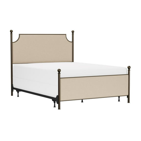 Hillsdale Furniture Queen Upholstered Headboard and Footboard without Frame, Bronze
