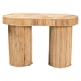 thumbnail image 2 of bali & pari Iryna Modern Bohemian Natural Rattan Console Table, 2 of 6