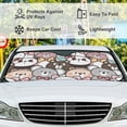 thumbnail image 4 of GZHJMY Car Front Windshield Sunshade UV Heat Protection, Foldable Auto Windshield Sun Visor for Sedan SUV Truck Colorful Striped Flowers, Car Sunscreen51x27.5inch Keep Vehicle Cool, 4 of 5