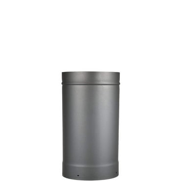 6" Diameter x 18" Long Single Wall Black Stove Pipe