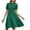 Army Green, variant on IROINNID Summer For Women 2023 Leisure Fashion Solid Color Short Puff Sleeve Comfy Dress Summer