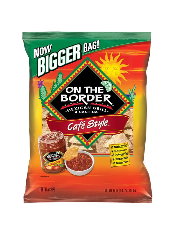 On The Border Cafe Style Tortilla Chips, 18 Oz.