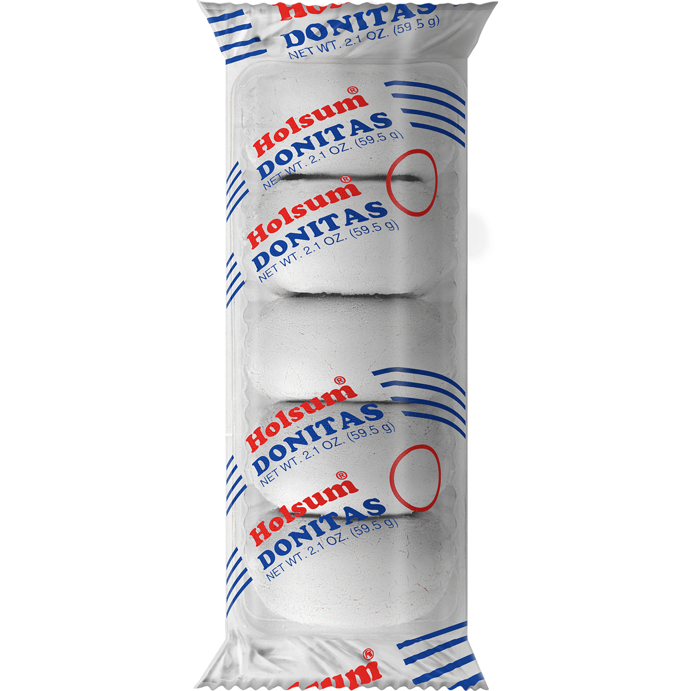 Holsum Mini Baked Sugar Powdered Donuts, 2.1 oz, Single Packed