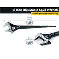 thumbnail image 3 of TITAN 8 Inch Adjustable Chrome Vanadium Steel Construction Spud Wrench Head Size with 10 Inch Overall Length for Added Leverage and Alignment, 3 of 5