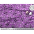 thumbnail image 2 of Soimoi Purple Cotton Voile Fabric Geometric & Floral Block Print Fabric by the Yard 56 Inch Wide, 2 of 3