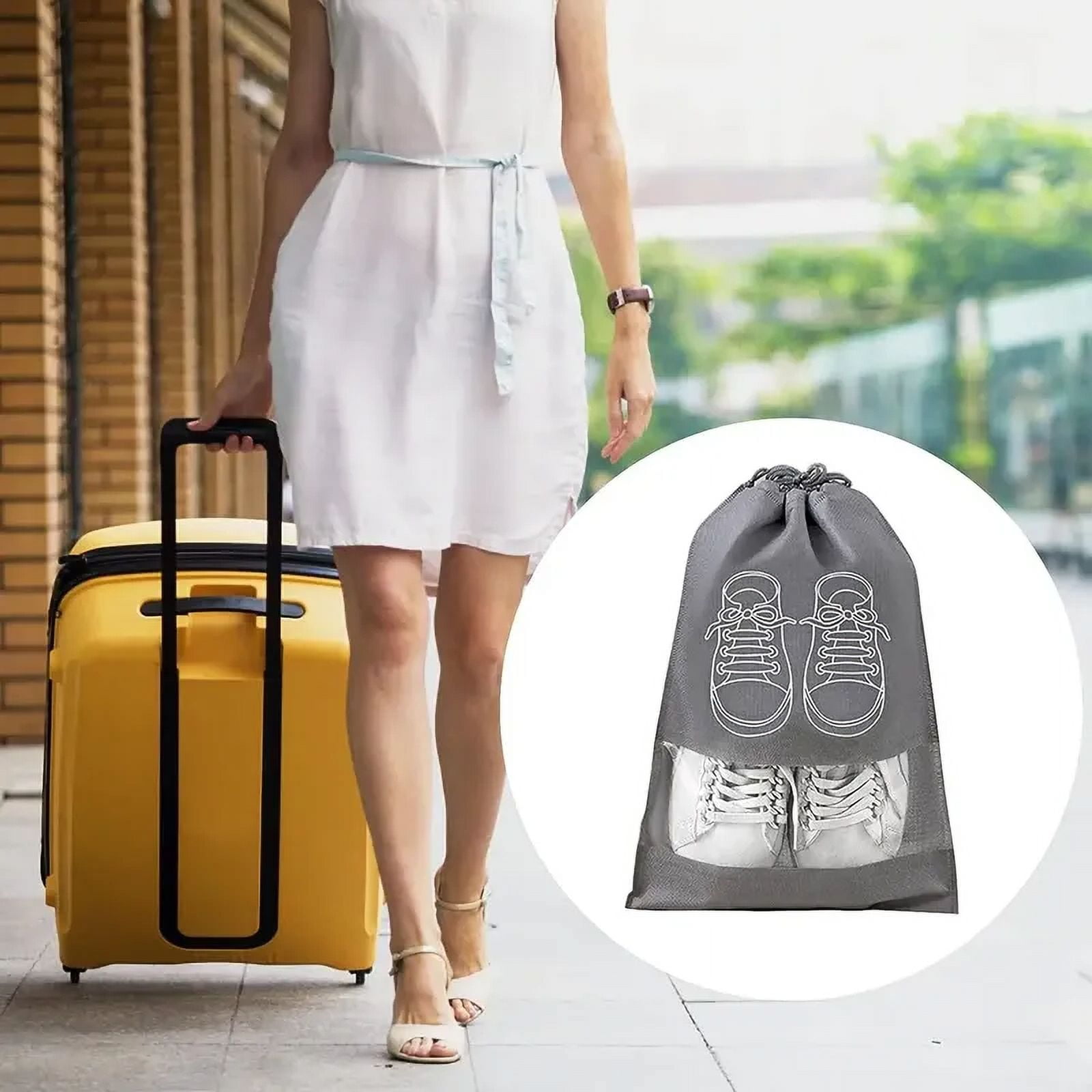 Shoes Storage Organizer Bags Non-Woven Shoe Dust Bags Portable Travel Shoe Bag Shoes Storage Packing Pouch Organizers