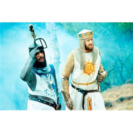 Monty Python & The Holy Grail From Left - Terry Jones Graham Chapman As King Arthur 1975 Photo Print - 28 x 22 - Large