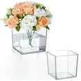 thumbnail image 2 of Miyuadkai Plastic Vase, Plastic Vases for Flowers 1 Pieces 15" X 15" Clear Square Acrylic Vases for Centerpieces Cube Plastic Flower Vase for Wedding Centerpieces Home Floral Plant, a Plastic Vase, 2 of 8