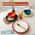 thumbnail image 3 of Deep Dinner Plates Set of 8 - Wheat Straw Plates, Alternative for Plastic Plates, Microwavable, Dishwasher Safe, Unbreakable Dinnerware, Reusable Dinner Plates (Urban 9"), 3 of 8