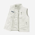thumbnail image 4 of Men's Lightweight Vest Sleeveless Outdoor Work Jacket for Travel Hiking Running Beige M, 4 of 7