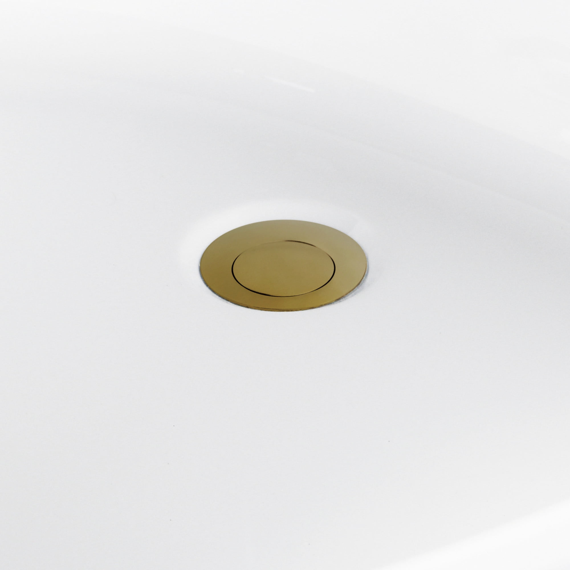 Kingston Brass VTDE673321M7 67" Acrylic Rectangular Double Ended Freestanding Tub with Overflow/Drain Assembly, Glossy White/Brushed Brass