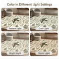 thumbnail image 7 of ODIKA 4'x6' Washable Area Rug Non-Slip, Chair-Friendly, Flatwoven Hunting Mallard Vintage Fishing Theme Lure Motif Reel Cattail for Home Office, Under Desk, 7 of 7