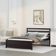 thumbnail image 6 of PAPROOS Full Bed Frame with Heaboard, New Upgarded Wood Platform Bed with Strong Slat Support, Modern Full Size Bed Frame for Teens Adults, No Box Spring Needed, Espresso, 6 of 10