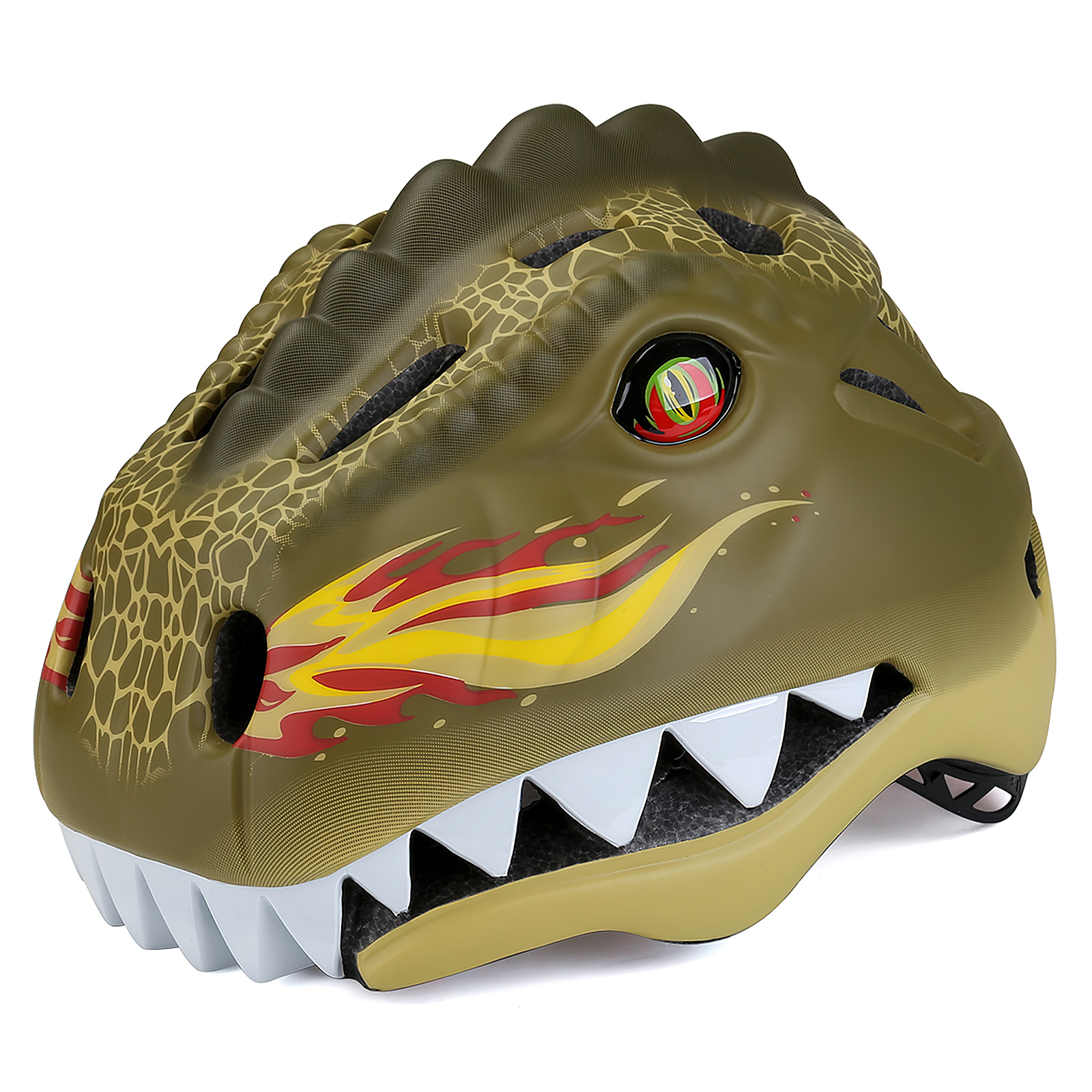 KINGBIKE Kids Bike Helmet Dinosaur Adjustable Size from Child to Youth