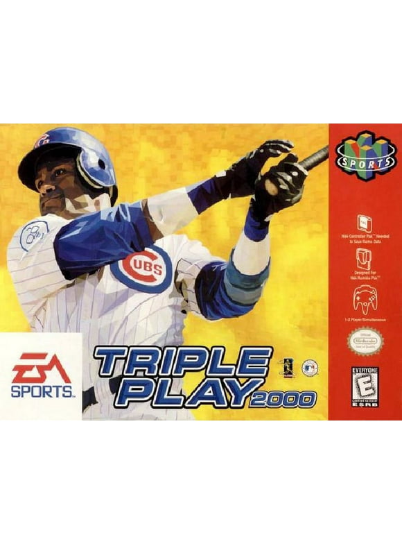 Restored Triple Play 2000 (Nintendo 64, 1999) Baseball Game (Refurbished)
