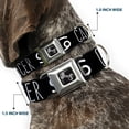 thumbnail image 2 of Buckle-Down Pet Collar, Dog Collar Metal Seatbelt Buckle, Zodiac Cancer Symbol Black White, 15 to 24 Inches 1.0 Inch Wide, 2 of 8