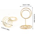 thumbnail image 3 of LAICAIW 10Pcs Gold Table Number Holders 2 inch Mini Place Card Holder Table Number Stands Memo Holder Stand Photo Clip Holder Stand Table Top Photo Holders Metal Card Table Holder for Wedding Party R, 3 of 7