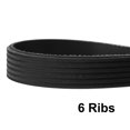 thumbnail image 3 of 6PK2370 V-Ribbed Belt 6 Ribs 2370mm Length x 21mm Width x 5mm Height, EPDM Micro V Serpentine Belt, 3 of 5
