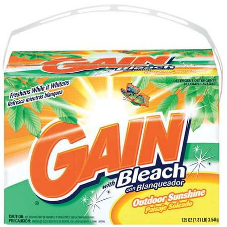Gain Outdoor Sunshine 63 Loads with Bleach Powder Laundry Detergent, 125 Oz.