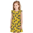 thumbnail image 1 of Fotbe Summer Pineapple Vestido de Dormir para Niñas de 3 a 10 Años, Mangas Cortas, Estilo Princesa, Pijama Camisón con Mangas Voladas-Large, 1 of 6