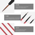 thumbnail image 3 of 3Pcs Nail Brush Elegant Nail Pen Set With Shiny Handle Easy To Use Eyeliner Tool Suitable For Home Salon, 3 of 8