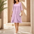 thumbnail image 6 of Levmjia Women's 2 Piece Outfit Set Chiffon Cardigan with Sleeveless Dress Long Summer Set V Neck Zip Back Cocktail Party Maxi Dress with Kimono, 6 of 9