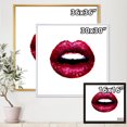 thumbnail image 4 of Designart Sexy Red Woman Lips FLOAT FRAME WALL ART, 4 of 4