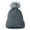 Dark Gray, variant on Duoif Beanies Hats Men Womens Winter Knitted Hat with Faux Pom Warm Knit Cap for Women Wool Beanie Winter Hats for Women Black