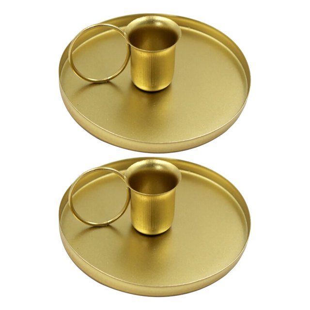 MasteelfCA 2Pcs European Style Candlesticks Retro Candlelight Dinner Tea Cup Candle Holders