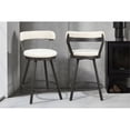 thumbnail image 2 of Lexicon Appert Metal Swivel Counter Height Chair in White (Set of 2), 2 of 8