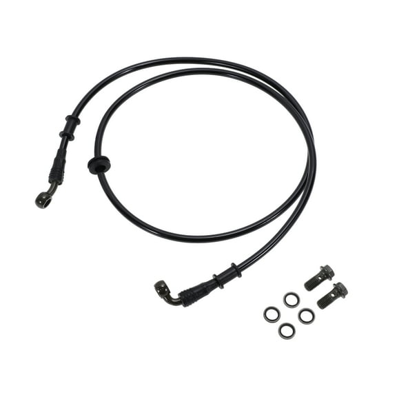 130cm Motorcycle Brake Clutch Oil Hose Line Screws Washers Motorcycle Hydraulic Brake Line for Motorcycles Dirt bikes ATV Black