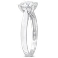 thumbnail image 3 of Everly Women's Created Moissanite Sterling Silver Engagement Ring, 3 of 8