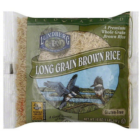 Lundberg Family Farms Gluten Free Long Grain Brown Rice, 16 oz (Pack of 12)