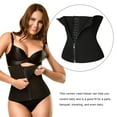 thumbnail image 3 of Qarigey Entrenador de cintura ajustable de 3 filas para mujer, chaleco de realce para banquete de fiesta para niñas, corsé adelgazante para Ropa interior Negro S, 3 of 6