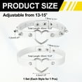 thumbnail image 2 of Collares Choker con Puntas, Collares de Corazón Amor Ajustables con Estrellas para Mujeres, Blanco, 2Pcs, 2 of 6