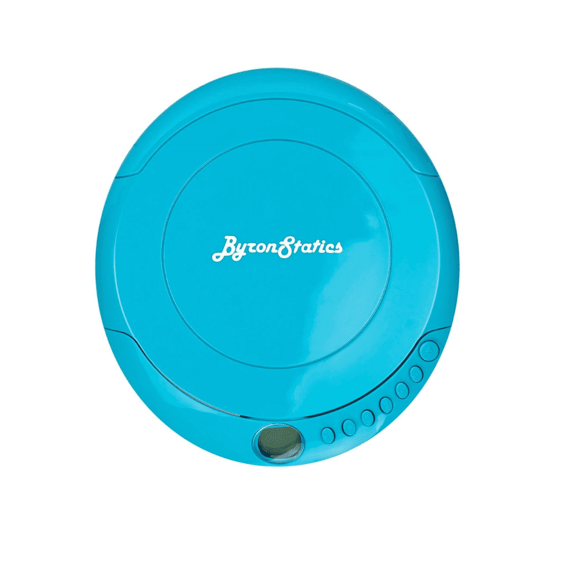 ByronStatics Portable CD Player, Personal Walkman CD Players, Powered DC or  2xAA Battery - Teal