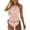 Breast Cancer Awareness Ribbon, variant on Cute Cats Tankini Swimsuit 2 Piece Women Tummy Control Halter Swimwear Soft Ruched Bathing Suits with Bikini Briefs