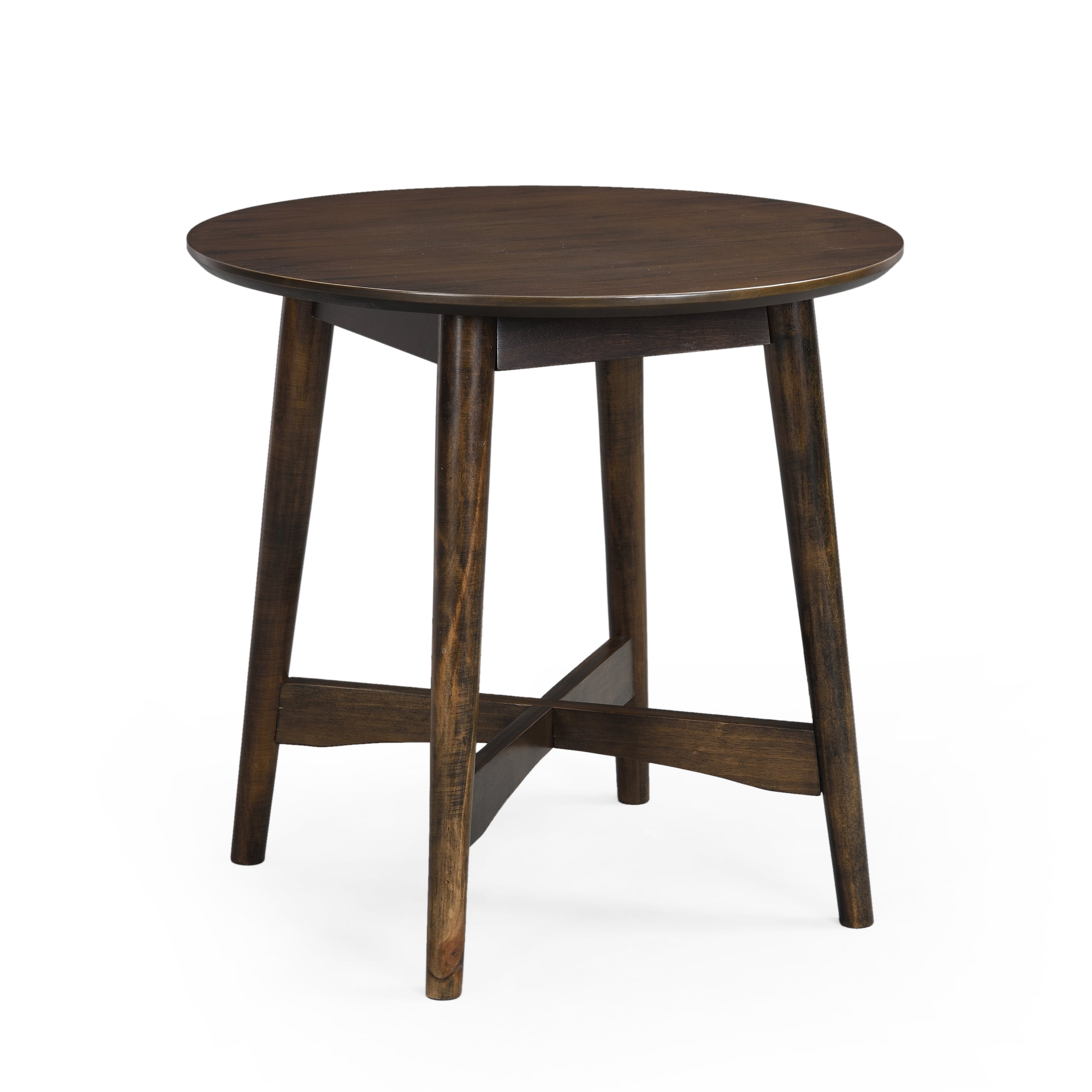 Noble House Hiland Round Wood End Table for Living Room, Brown